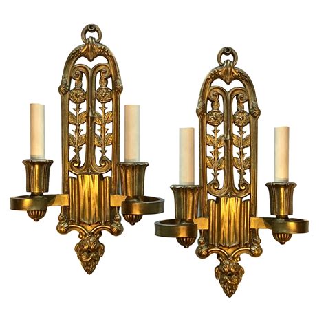Pair Of English Silvered Bronze Sconces For Sale At 1stdibs