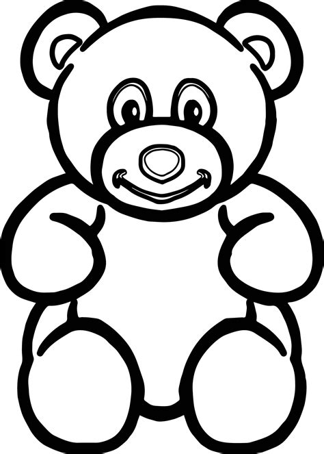 cool bear bigger front view bold  coloring page  coloring pages