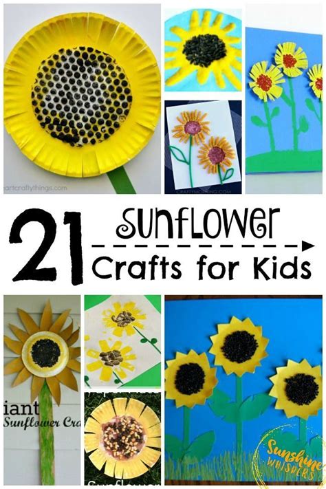 happy sunflower crafts  kids crafts  kids pinterest