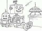 Coloring Robot sketch template