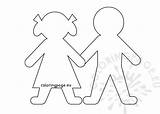 Paper Doll Printable Templates Template Chain People Pdf Coloringpage Eu sketch template
