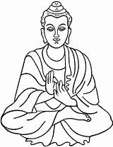Buddhism sketch template