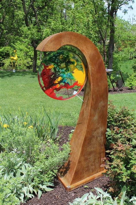 Free Standing Sculpture Metal Etsy In 2020 Garden Art Sculptures