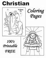 Coloring Christian Pages Christmas Story Kids Colouring Worksheets Printable Bible Print Crafts Raising sketch template