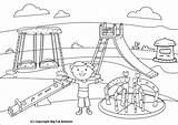 Playing Playground Park Drawing Coloring Children Clipart Kids Swing Pages Outline Slide Drawings Kid Worksheets English Printable Clip Color Getdrawings sketch template