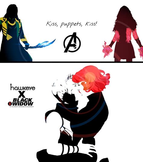 Absurdres Black Widow Happy Trance Hawkeye Humor Ifail