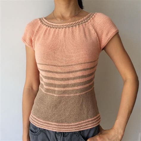 Women S Wovencable Summer Top Knitting Pattern By Adeline
