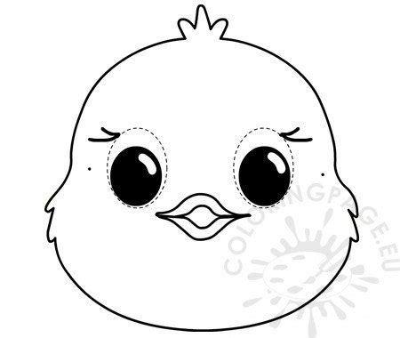 easter chick mask template animal masks coloring page