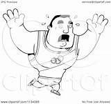 Fear Running Clipart Cartoon Outlined Athlete Olympic Buff Man Cory Thoman Coloring Vector sketch template