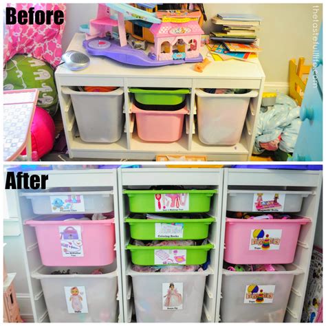 small space toy storage solution easy diy toy labels   peek