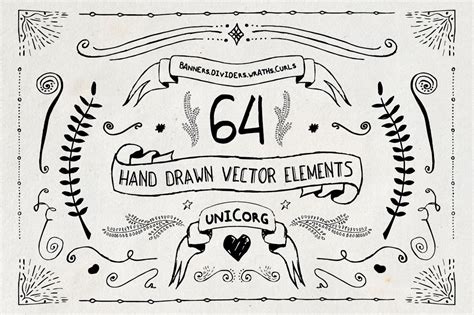 hand drawn vector elements pt illustrations creative market
