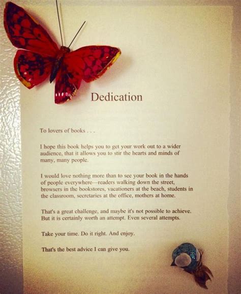 kind  dedication    write   book