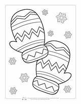 Coloring Winter Pages Itsybitsyfun Mittens Preschool Printable Kids Christmas Sheets Fun sketch template
