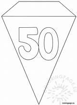 Elongated Heart 50th Flag Party Banner Template St Birthday Coloring Printable Patrick Patricks Coloringpage Reddit Email Eu Twitter Posted Category sketch template