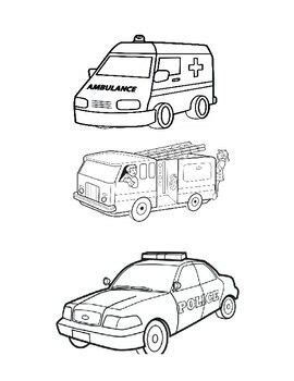 rescue cars coloring pages