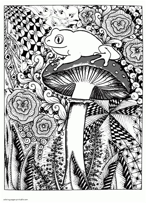 animal design coloring pages  adults frog coloring pages