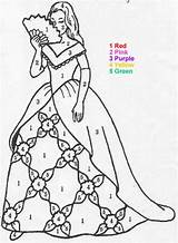 Princess Color Number Coloring Pages Printable Disney Numbers Hellokids Characters Print Adults Choose Board Kids Getcolorings sketch template