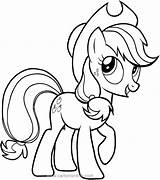 Pony Applejack Little Coloring Pages Mark Hasbro Sunbow Copyright Production sketch template