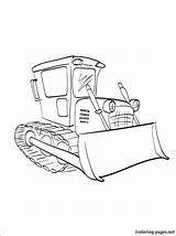 Bulldozer Coloring Pages Dozer Drawing Simple Getcolorings Color Getdrawings sketch template