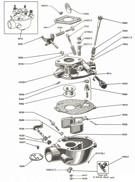 carburetor parts  ford   tractors  car wiring diagram
