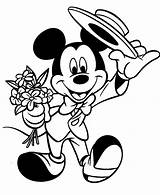 Coloring Mickey Pages Mouse Valentine Disney Colorng Minnie sketch template