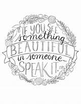 Coloring Pages Beautiful Speak Printable Tomiannie Quotes Quote Lds Activities sketch template