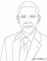 Obama Barack Presidents Getcolorings Hellokids sketch template