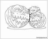 Pages Pumpkin Lanterns Coloring Color Online sketch template