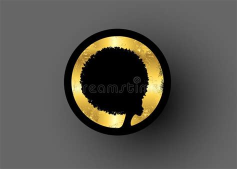 afro logo gouden luxe diadem curly afro hair portretteert african woman  een traditioneel