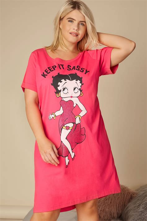 chemise de nuit rose betty boop keep it sassy grande taille 44 à 64