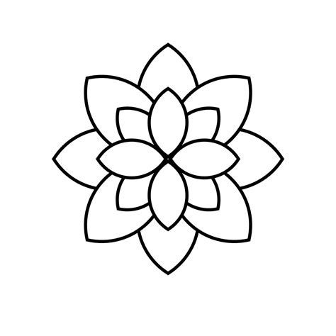 lotus flower outlines clipart