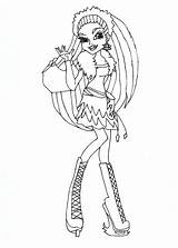 Clawdeen Abbey Bominable Coloriage Claudine Draculaura Template Nile sketch template