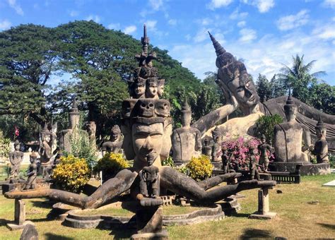 buddha park  vientiane amazing   site  laos