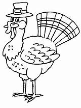 Turkey Coloring Pages Thanksgiving Printable Print sketch template
