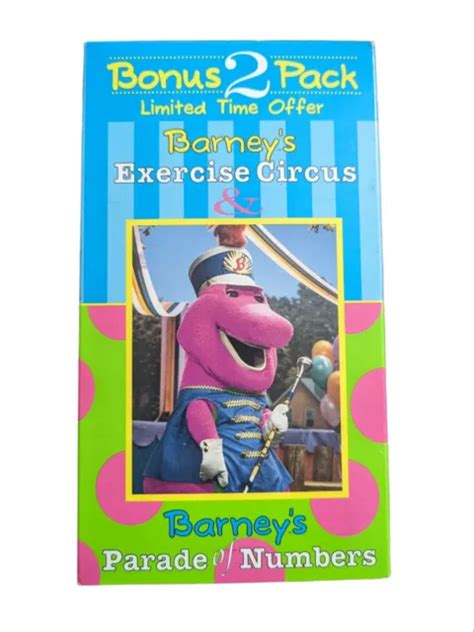 barney bonus  pack vhs  barneys exercise circus parade  numbers  picclick