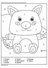 Number Color Pig Kidloland Coloring Pages sketch template