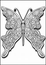 Butterfly Coloring Lines Printable Butterflies Print Large Beautiful Bold Clear Patterns Book sketch template