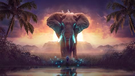 elefante en sueno arte digital fondo de pantalla  hd id