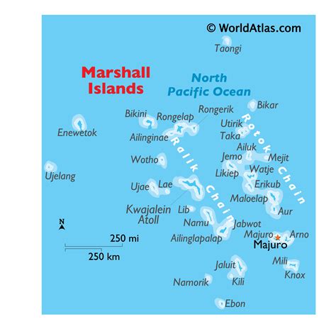 marshall islands large color map