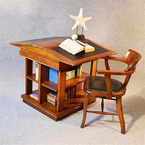 bookcase writing desk double library reading table antiques atlas