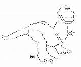 Ascii Dinosaurs Text sketch template