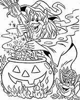 Halloween Coloring Pages Witch Adults Witches Frogs Soup Making Difficult Frog Fall Adult Printable Color Getcolorings Print Hard Getdrawings Spooky sketch template
