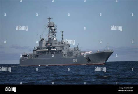 The Russian Navy Ropucha Class Korolev Large Landing Ship Takes Part In