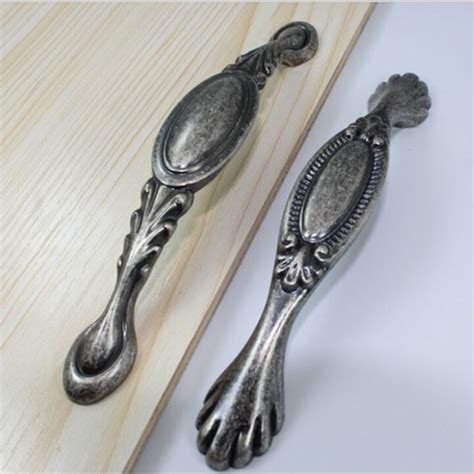 Free Shipping 128mm Vintage Silver Furniture Handle Antique Kitchen