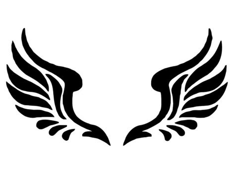 angel wings silhouette vector  getdrawings