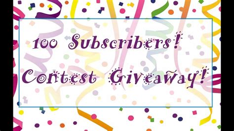 subscriber giveawaycontest youtube