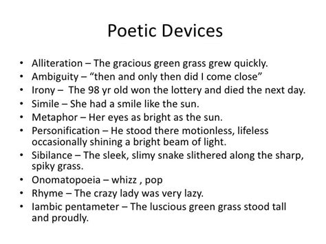 poetic devices examples