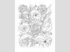 Adult Coloring A Tangle of Flowers Set of 8 by emerlyearts on Etsy