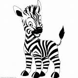 Zebra Coloring Pages Cute Baby Cartoon Head Printable Kids Realistic Drawing Colouring Getdrawings Getcolorings Color Print Template Colorings Sheet sketch template