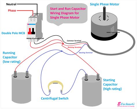 ac dual capacitor wiring diagram satte